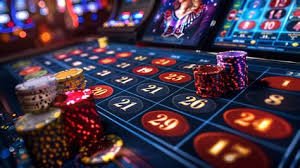 Meja roulette live di fifarenderz dengan roda berputar dan tata letak taruhan virtual